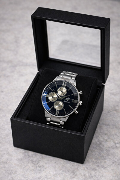 S.POLO New Season Silver Color Metal Men's Wrist Watch with Bracelet Gift