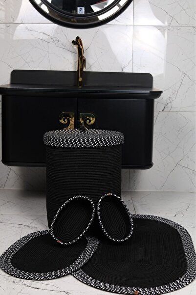 ModaCardin Σετ 5 πατάκια μπάνιου από γιούτα και άχυρο - Σκανδιναβικό πατάκι/κ...