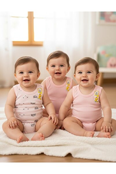 Kız Bebek %100 Pamuklu 3'lü Zıbın