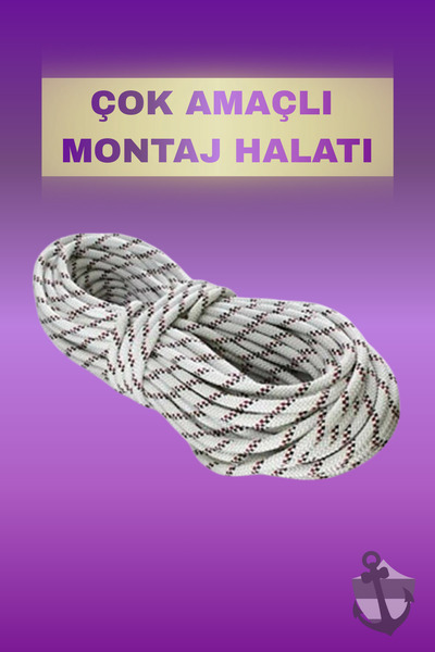 Genel Markalar 10 Metre 10 Mm Kalınlık Örgü Ip Halat Branda Çadır Tente Bağla...