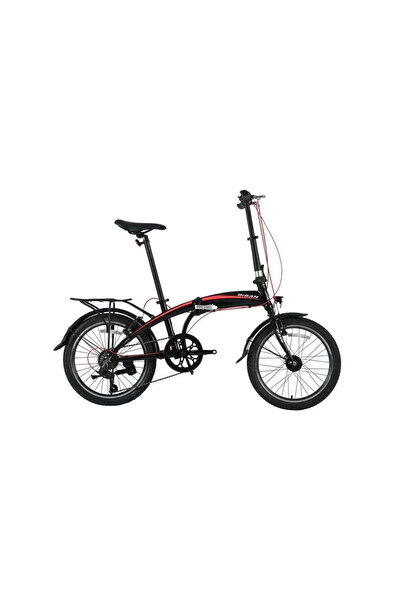 Bisan FX 3500-TOURNEY KATLANIR BİSİKLET 32CM V 20 JANT 7 VİTES SİYAH KIRMIZI