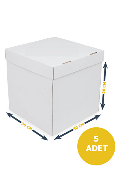 kutucum 5 ADET PASTA KUTUSU | 30 X 30 X 20 PASTA KUTUSU | YAŞ PASTA KUTUSU