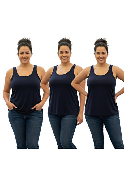 MrrMajestic Women's Thick Strapped Beige Lycra Tank Top - Oversized Size - Se...