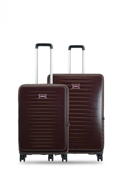 GROUND Fairytale 2'li Körüklü Valiz Seti Büyük-Orta - Patlıcan Moru - 10740