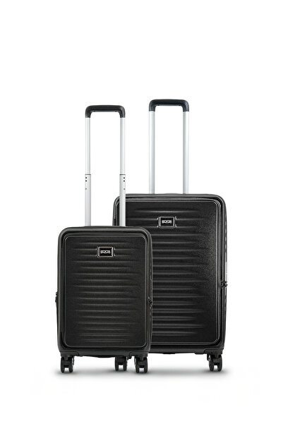 GROUND Fairytale 2'li Körüklü Valiz Seti Orta-Kabin - Siyah - 10740