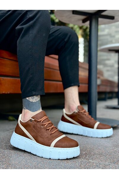 BOA BA0666 Ανδρικά παπούτσια casual με ψηλή σόλα BOA Tan