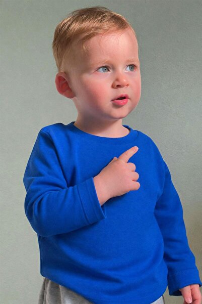 Breeze 1-4 Years Boy Saks Blue Long Sleeve T-Shirt