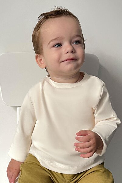 Breeze تي شيرت إكرو بأكمام طويلة للأولاد من عمر 1-4 سنوات