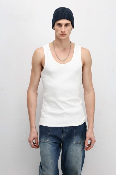 VAMOSCLO Washable Tank Top - Kaşkose Athletic Ecru