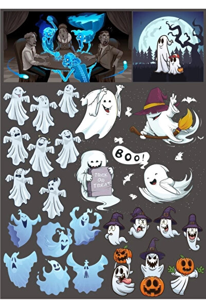 Reysa Tasarım ملصق Ghost 7 20 قطعة للهاتف والكمبيوتر اللوحي والكمبيوتر المحمو...