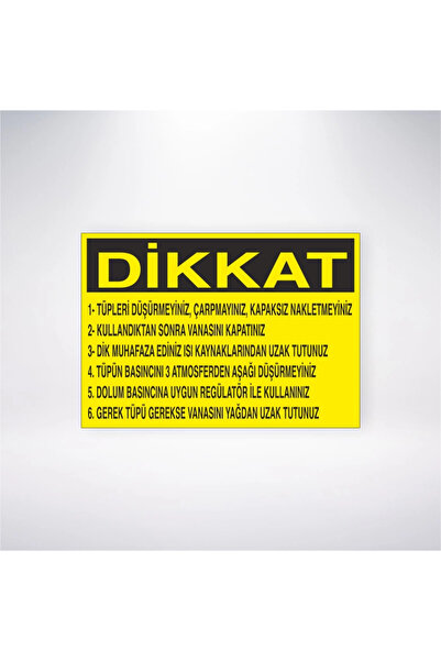 Reysa Tasarım تحذير يتعلق بأنابيب ملصق لاصق خلفي مقاس 21 × 35