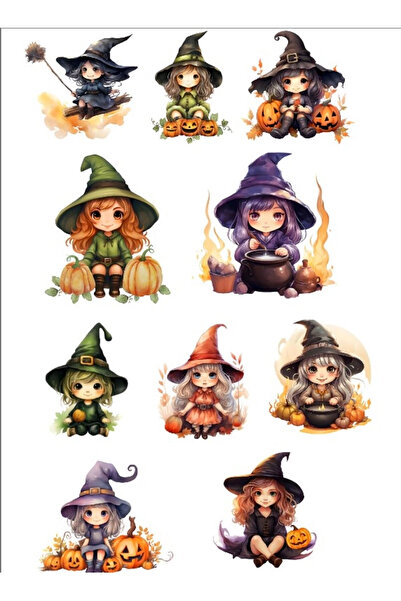 Reysa Tasarım Girl's Sticker Set - Witch Style