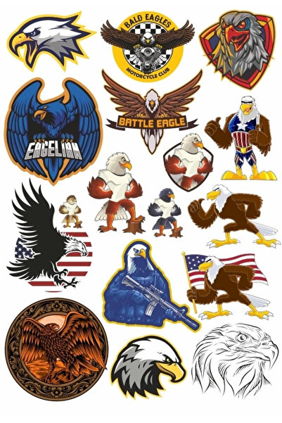 Reysa Tasarım مجموعة ملصقات النسور 20 قطعة للهاتف والكمبيوتر اللوحي والكمبيوت...