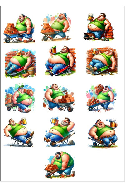 Reysa Tasarım Göbekli Adamlar Sticker Set 1