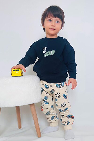 Breeze Baby Boy Tracksuit Set Skateboarding Time 9 Months-3 Years, Navy Blue