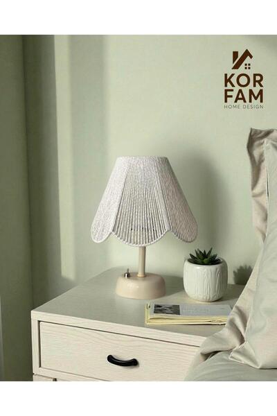 KorFam ROSALİNDA MODELİ - RETRO TARZDA PİLLİ MASA LAMBASI | METAL GÖVDE | LED...