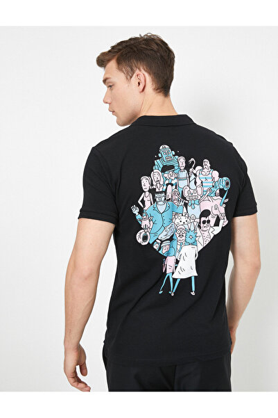 Koton Men's Black Printed T-shirt