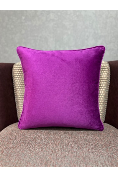 Fabricland غطاء مخملي حريري مستورد باللون الأرجواني مقاس 43 × 43 سم