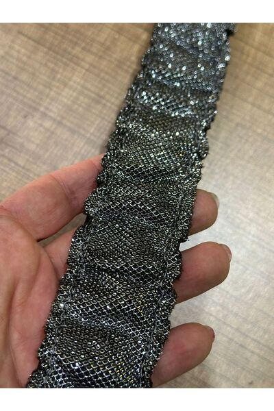 Gönülden Tasarım 4 cm lățime, cauciuc, fum, cu dungi strălucitoare, cusut, ac...