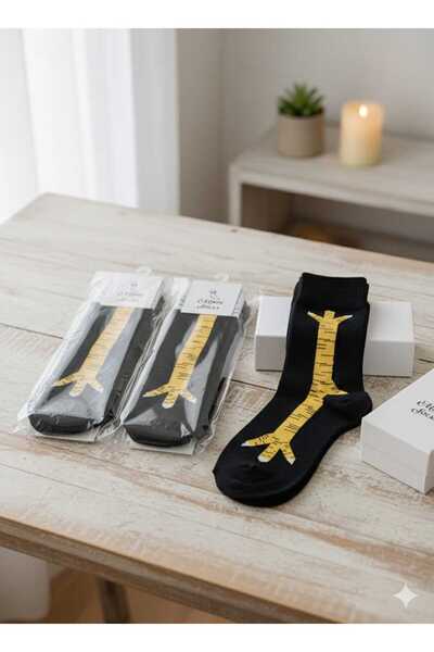 fethi mekik 3 Pairs of Socks with Chicken Legs Chicken Feet Pattern