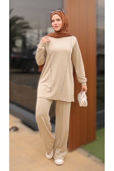 Ryzi Moda Women's Hijab Tracksuit Set Double Layer