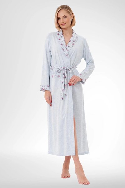 Mecit Pijama ثوب نوم نسائي كبير الحجم بأكمام طويلة 80% قطن 20% فيسكوز