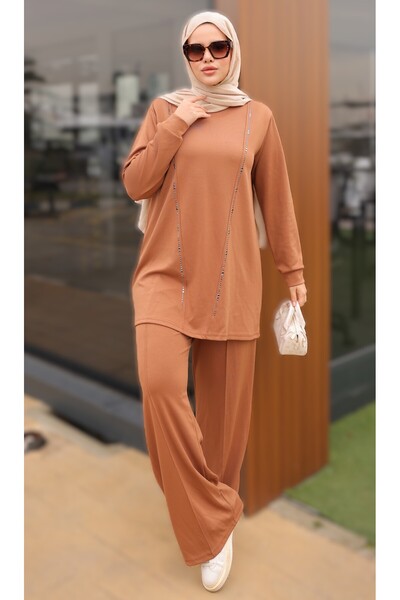 Ryzi Moda Women's Hijab Tracksuit Set Double Layer