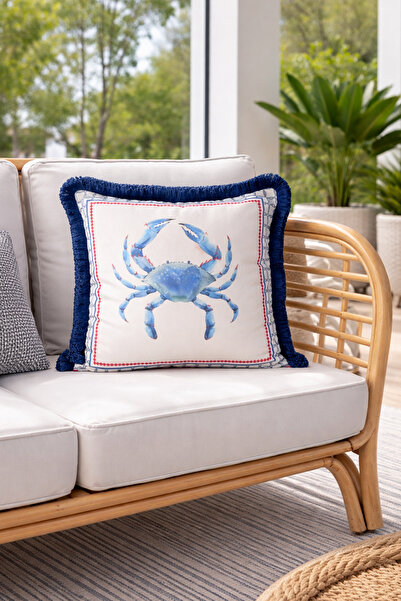 RİTMOHOME Διακοσμητικό κάλυμμα μαξιλαριού ριχτάρι Marine, Sea, Summer, Boat, ...