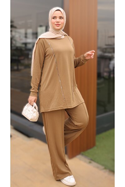 Ryzi Moda Women's Hijab Tracksuit Set Double Layer