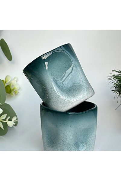 MeGgDecor 2’li Yeşil Organic Kare Kupa