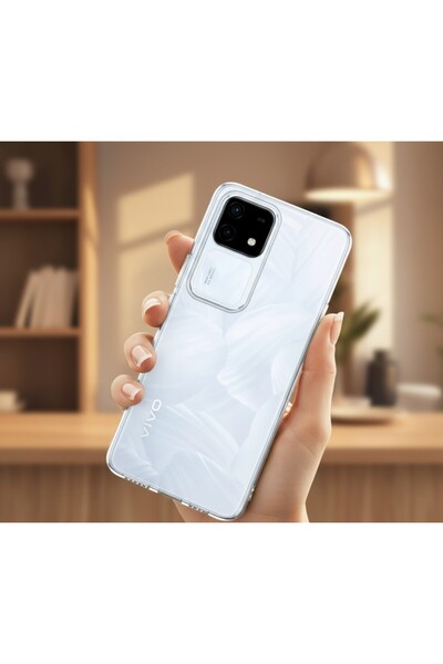 AKSEFİZZ Vivo V30 5G Uyumlu Kılıf Şeffaf Soft Ince Tasarımlı Esnek Kapak