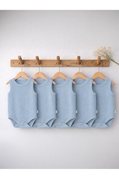 Civil Baby ملابس داخلية عضوية مكونة من 5 قطع للأطفال من عمر 3-9 أشهر - أزرق م...