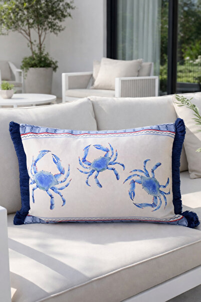 RİTMOHOME Διακοσμητικό κάλυμμα μαξιλαριού ριχτάρι Marine, Sea, Summer, Boat, ...