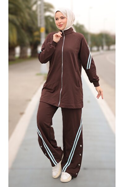 Ryzi Moda Hijab Tracksuit Sports Set with Zipper