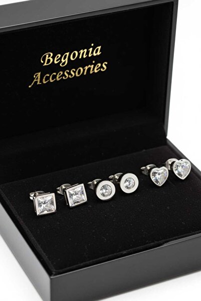 Begonia Accessories طقم أقراط من الفولاذ الفاخر، مضاد للحساسية، مقاوم للصدأ، ...