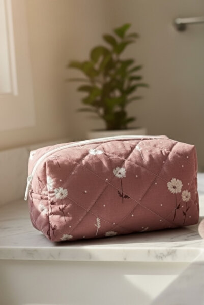 Bestway ve Diğeri Floral Pattern Travel Cosmetic Makeup Bag