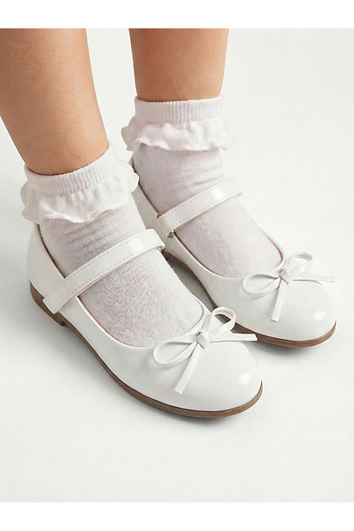 BDKButik PANTOFI DE Balerini pentru FATA, Balerini din Piele Lacuita cu Fundi...