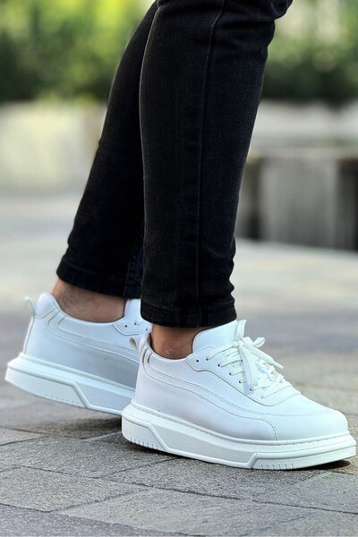 Ateşhanem Yumuşak Ortopedik Erkek Klasik Spor Ayakkabı Beyaz