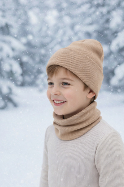 MODA BERE + BOYUNLUK SET Unisex Çift Kat Termal – Esnek – Terletmez – 3 Mevsi...