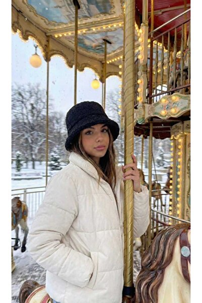 LAGRANZE قبعة دلو ناعمة من القطيفة