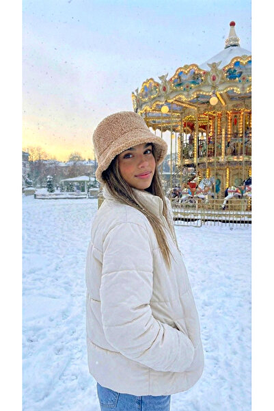 LAGRANZE قبعة دلو ناعمة من القطيفة