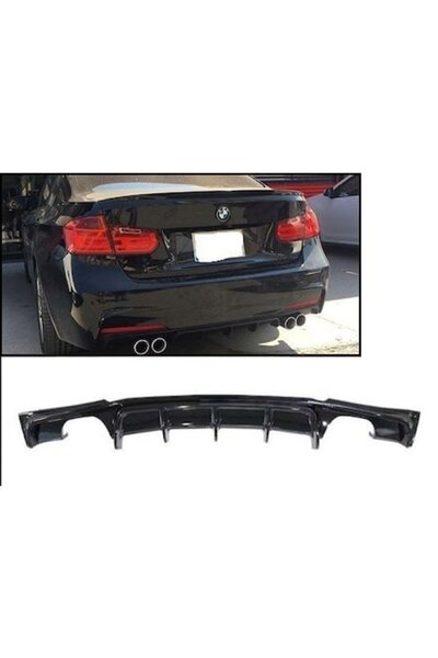 autogp Bmw F30 arka tampon difüzörü 4 çıkış m-performance 3 serisi GENİŞ MODEL