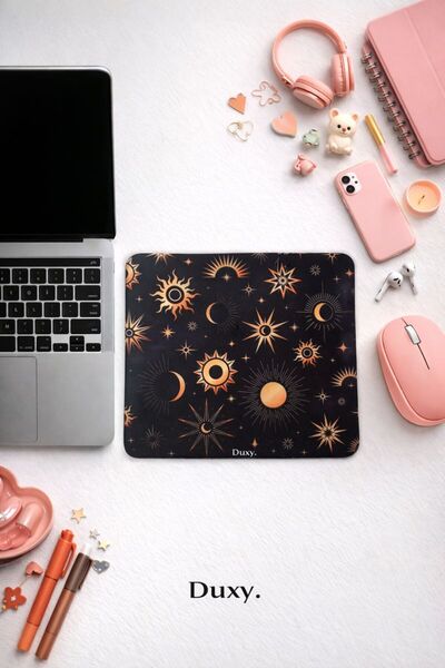 Duxy Manifest Desenli Mouse Pad, 23x19 cm, Kaymaz Taban, Ev, Ofis ve Oyun içi...