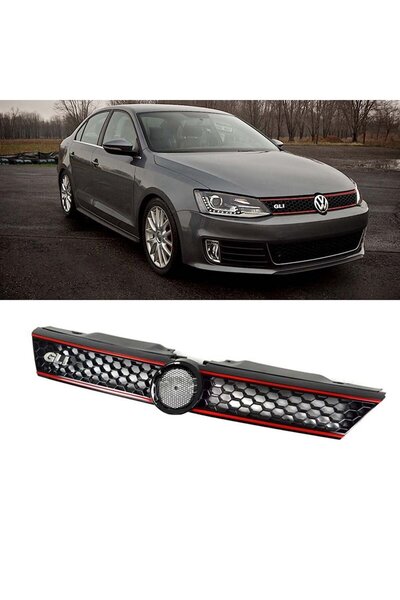 autogp Vw Jetta gli ön panjur ızgara kırmızı şeritli 2011 / 2015