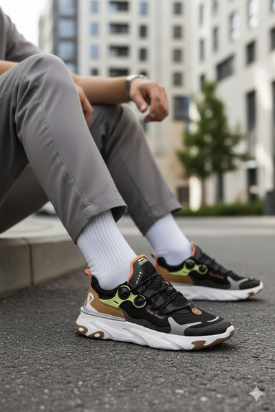 Slazenger WARD Premium Seri Erkek Siyah Koşu & Yürüyüş Spor Ayakkabısı