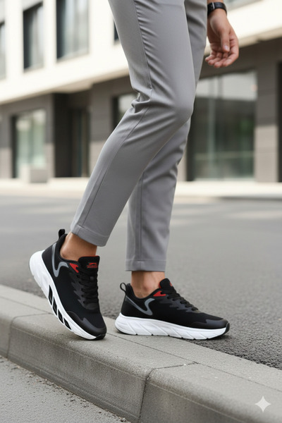 Slazenger WILEY Premium Seri Erkek Siyah Koşu & Yürüyüş Spor Ayakkabısı