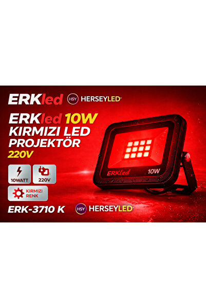 Erk Led ERK 10W KIRMIZI LED PROJEKTÖR 220V ERK-3710 K