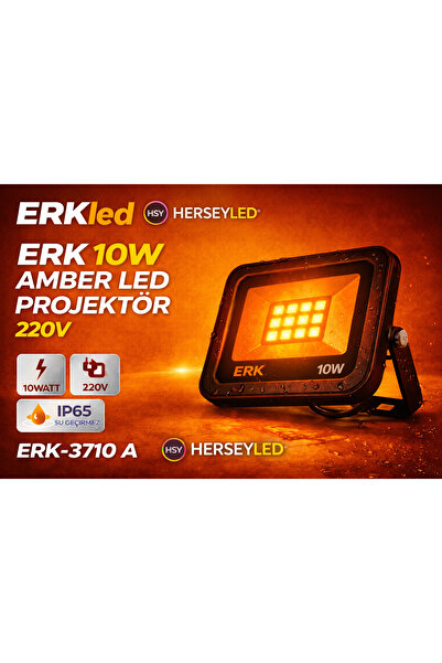 Erk Led ERK 10W AMBER LED PROJEKTÖR 220V ERK-3710 A