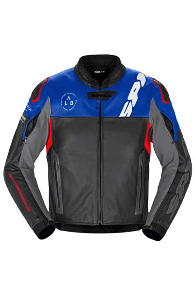 Spidi DP PROGRESSIVE LEATHER DERİ CEKET SİYAH MAVİ