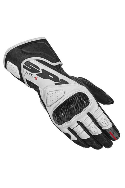 Spidi STR-6 DERİ ELDİVEN SİYAH BEYAZ